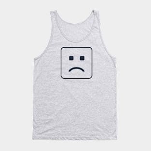 cute and minimal sad emoji face Tank Top